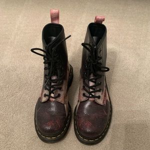 Doc Martins - floral print - Size 6